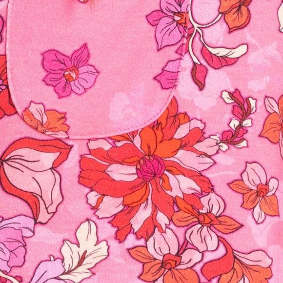 Johnny Was Carly Lobelia Pj Set Long Floral Home Lounge Sleepwear Pink 2 pc NEW - Picture 6 of 6